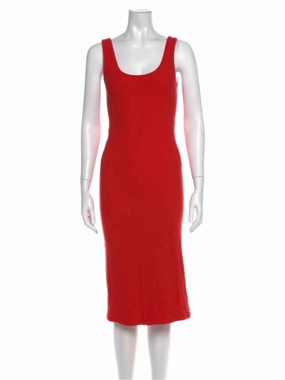 Mikoh Red Scoop Neck Midi Dress - Women